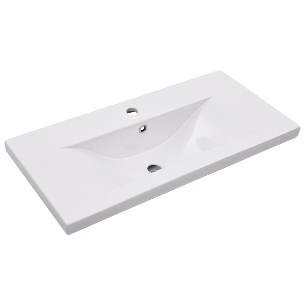 Wastafelkast met ingebouwde wastafel bewerkt hout wit is nu te koop bij PeponiXL, paradijselijk wonen!