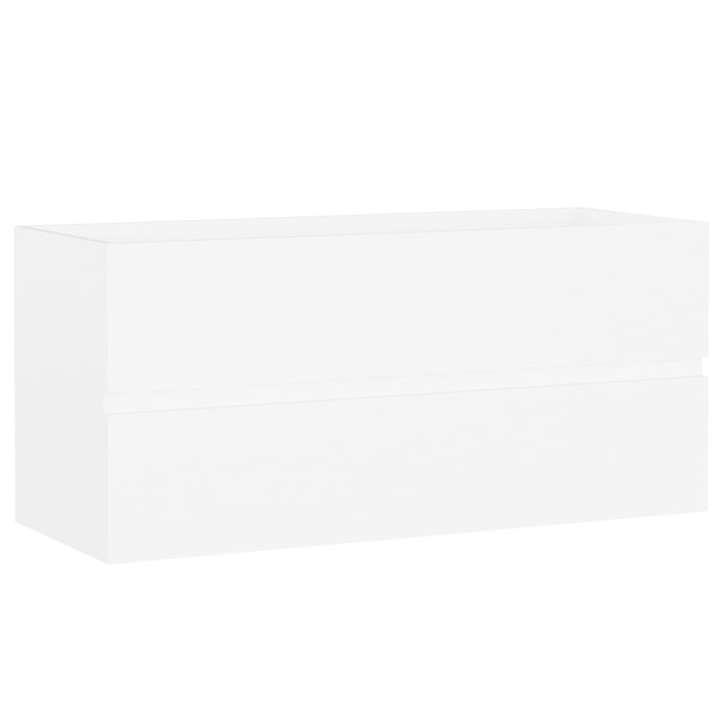 Wastafelkast met ingebouwde wastafel bewerkt hout wit is nu te koop bij PeponiXL, paradijselijk wonen!