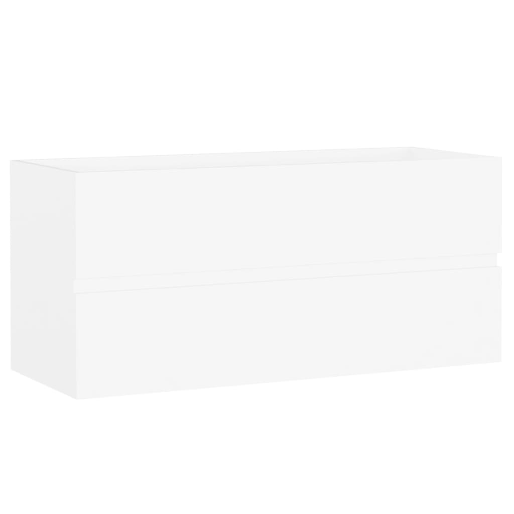 Wastafelkast met ingebouwde wastafel spaanplaat wit is nu te koop bij PeponiXL, paradijselijk wonen!