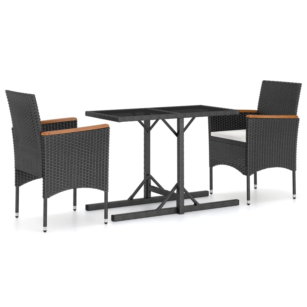 3-delige Tuinset zwart is nu te koop bij PeponiXL, paradijselijk wonen!