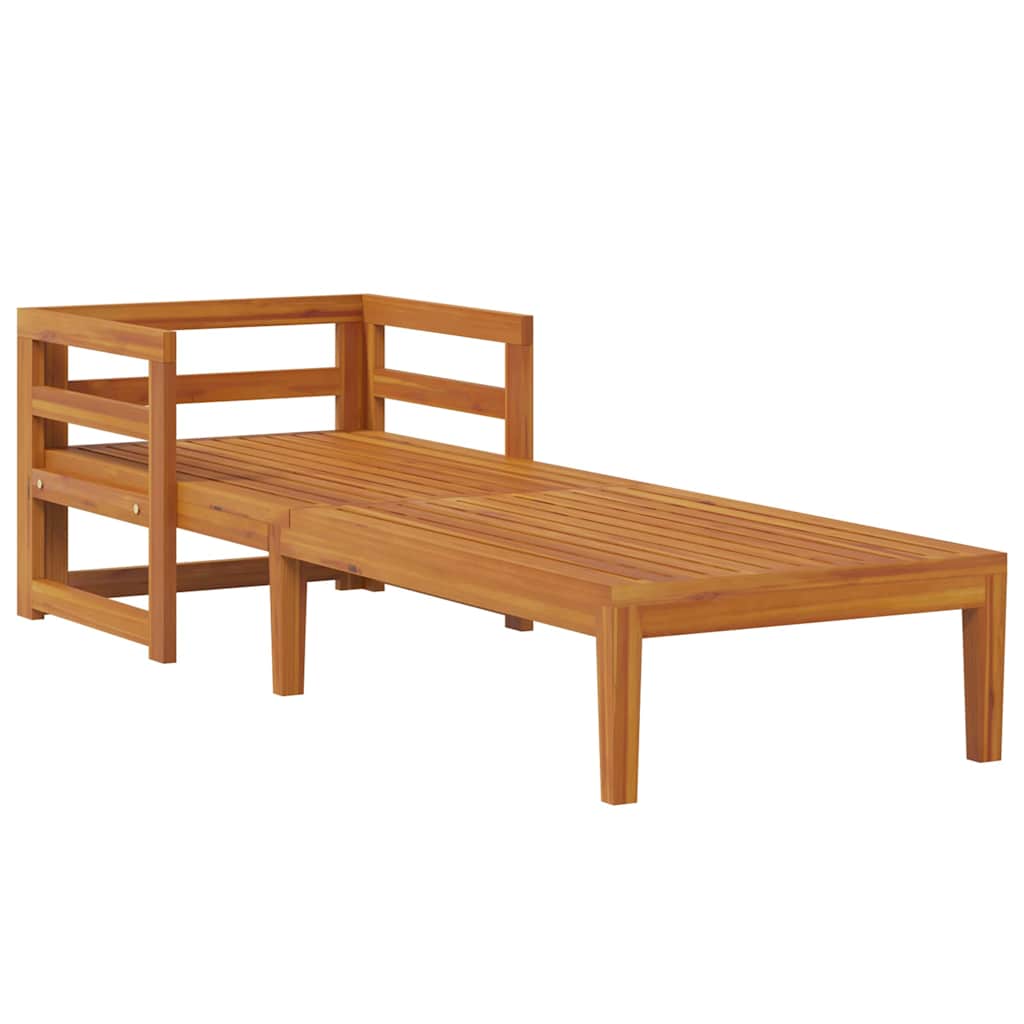 Ligbed met donkergrijze kussens massief acaciahout is nu te koop bij PeponiXL, paradijselijk wonen!