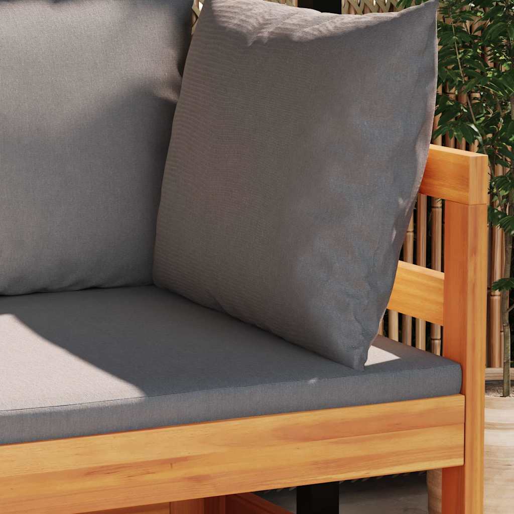 2-delige Loungeset met donkergrijze kussens acaciahout is nu te koop bij PeponiXL, paradijselijk wonen!
