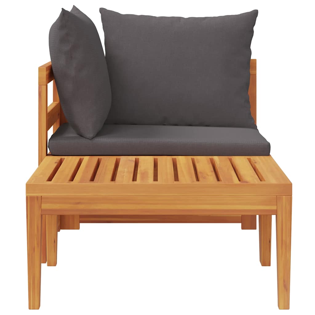 2-delige Loungeset met donkergrijze kussens acaciahout is nu te koop bij PeponiXL, paradijselijk wonen!