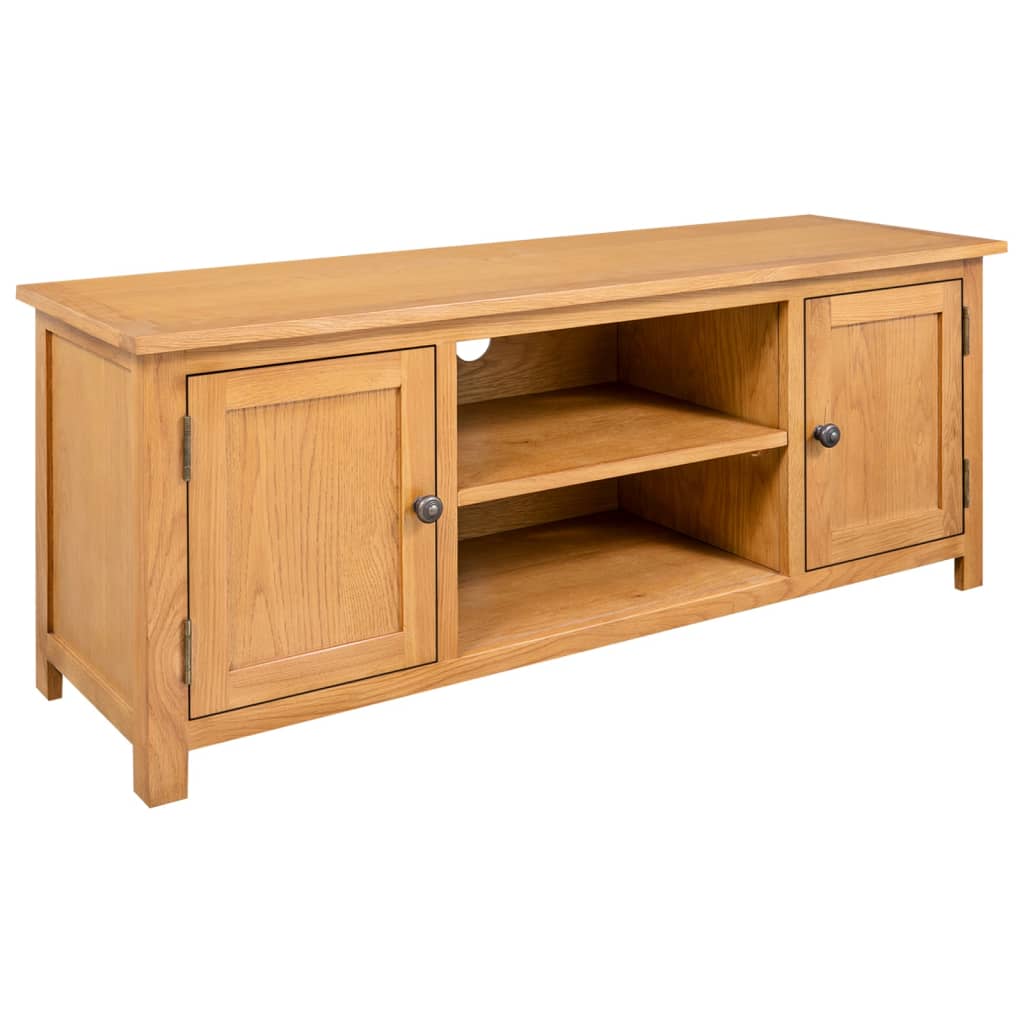 Tv-meubel 110x35x44 cm massief eikenhout is nu te koop bij PeponiXL, paradijselijk wonen!