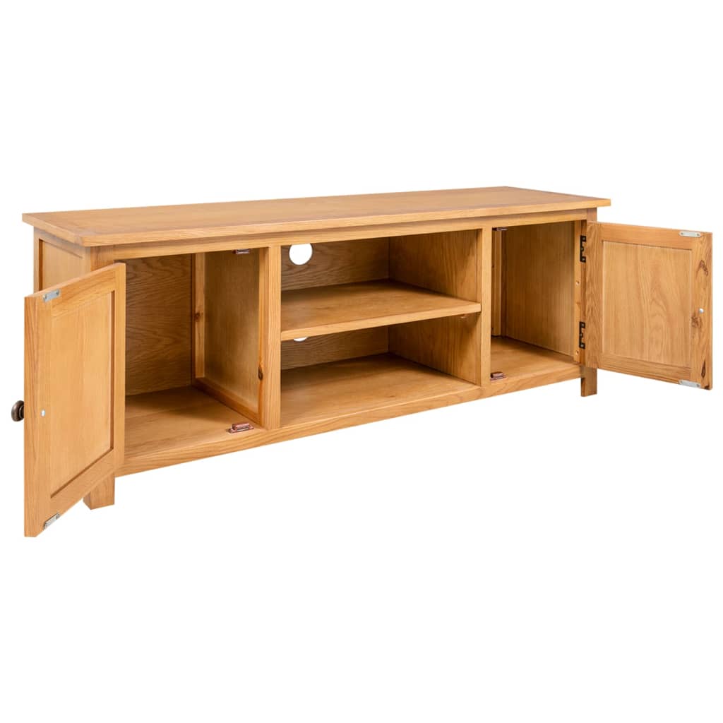 Tv-meubel 110x35x44 cm massief eikenhout is nu te koop bij PeponiXL, paradijselijk wonen!