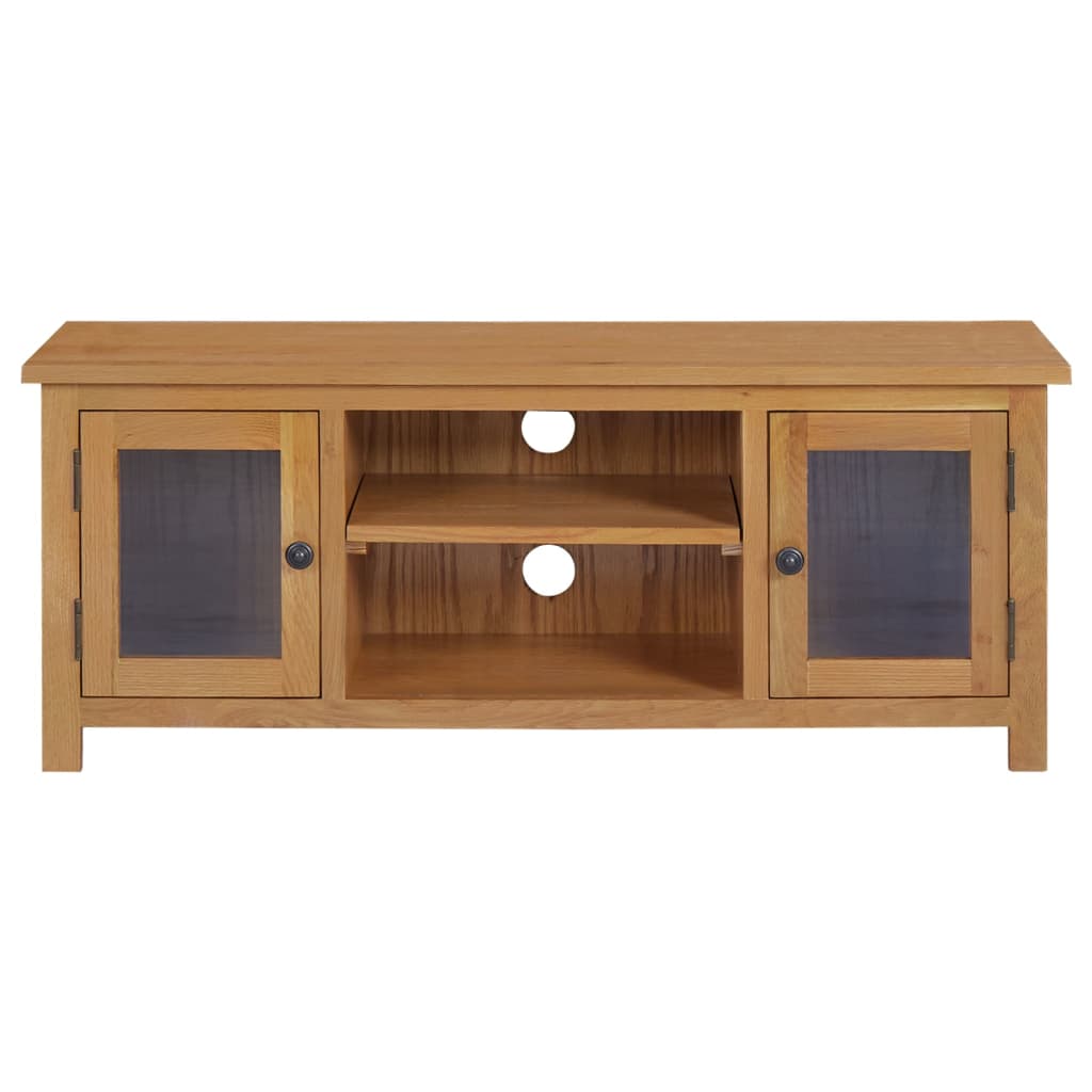 Tv-meubel 110x35x44 cm massief eikenhout is nu te koop bij PeponiXL, paradijselijk wonen!