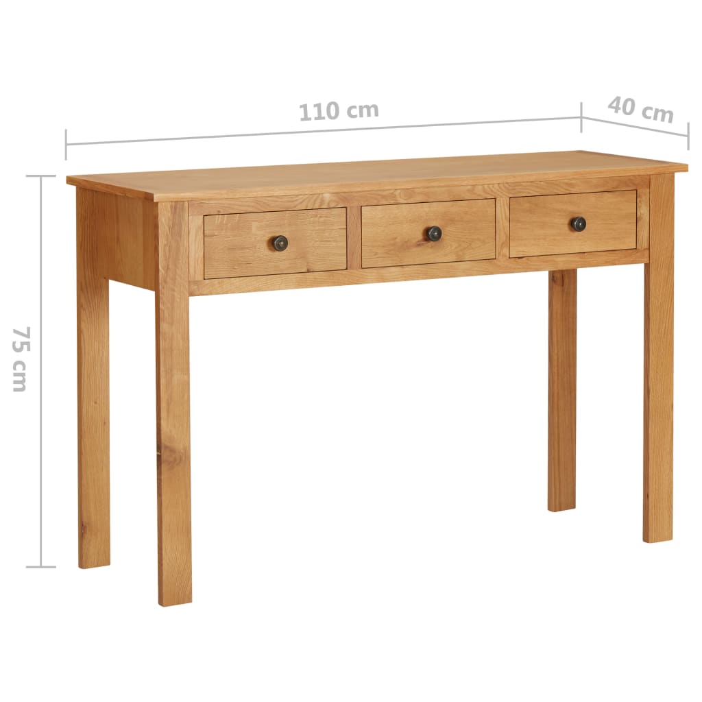 Kaptafel 110x40x75 cm massief eikenhout is nu te koop bij PeponiXL, paradijselijk wonen!