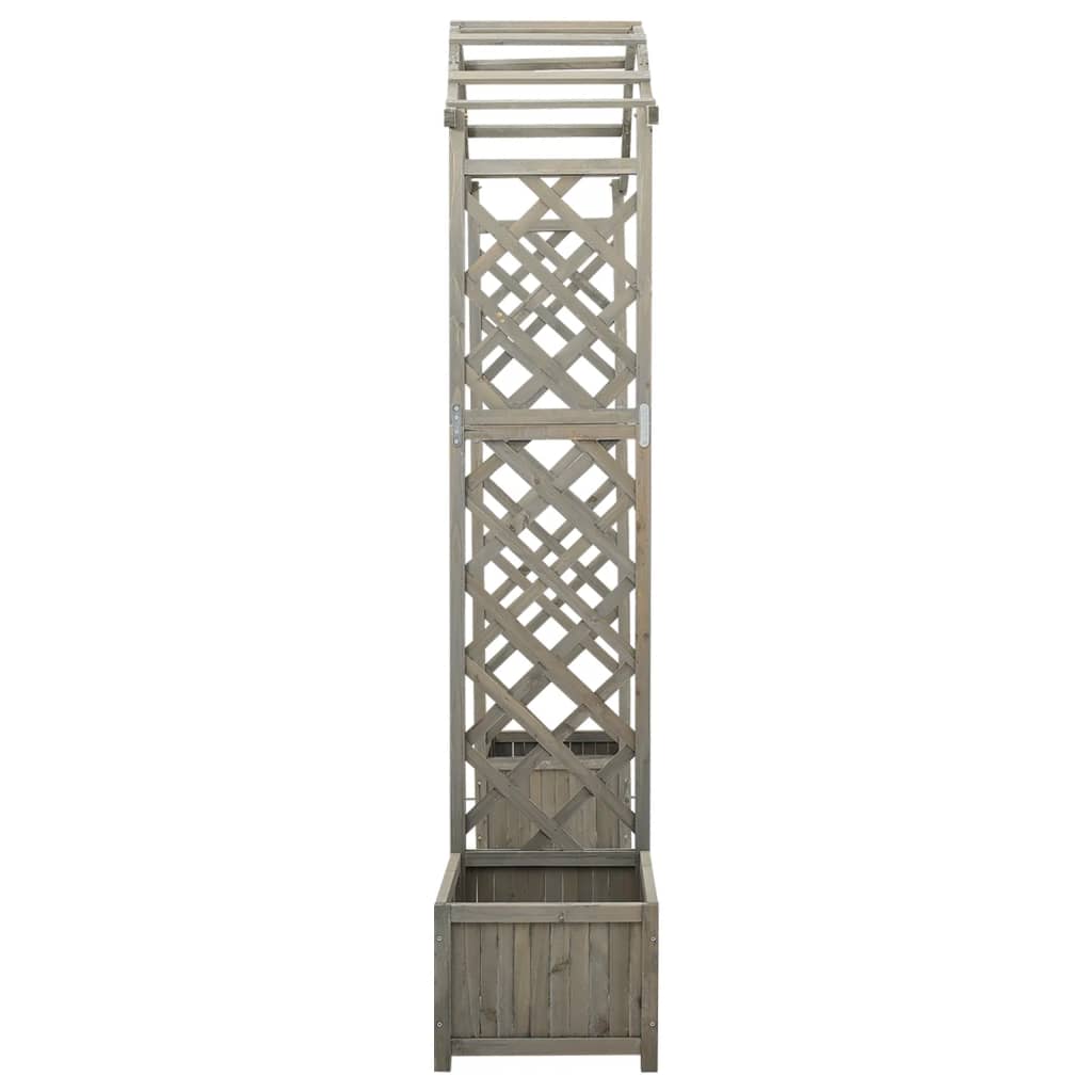 Pergola met plantenbak massief vurenhout grijs is nu te koop bij PeponiXL, paradijselijk wonen!