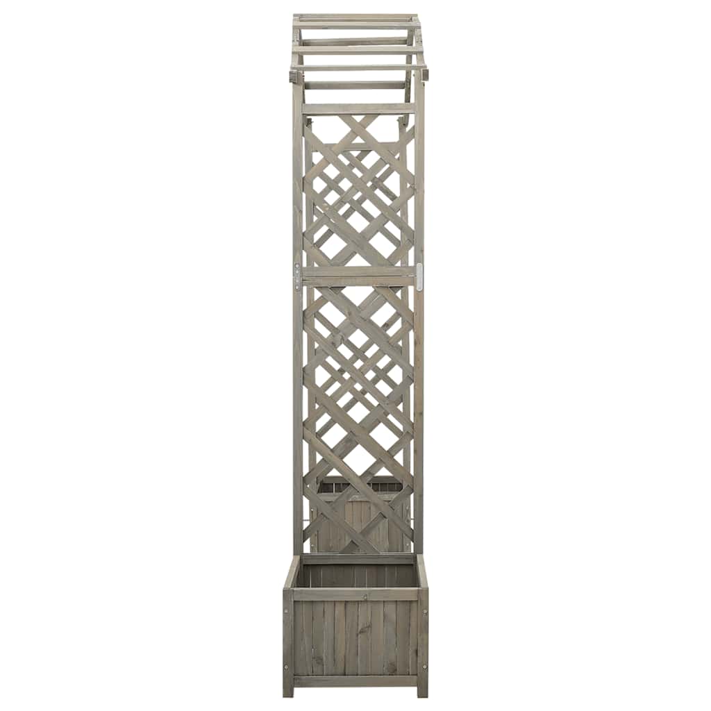 Pergola met plantenbak massief vurenhout grijs is nu te koop bij PeponiXL, paradijselijk wonen!