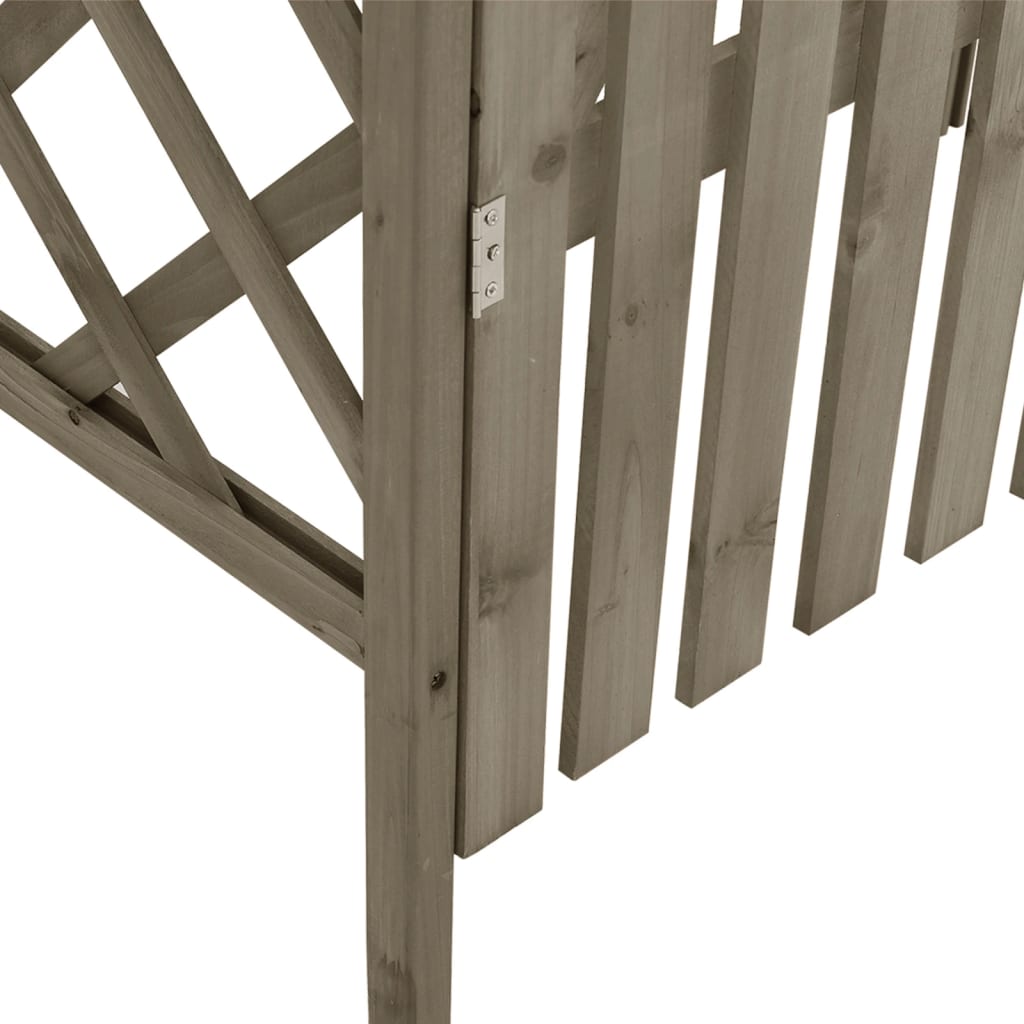 Pergola met poort 116x40x204 cm massief vurenhout grijs is nu te koop bij PeponiXL, paradijselijk wonen!