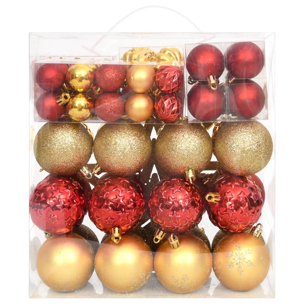 70-delige Kerstballenset goud en rood is nu te koop bij PeponiXL, paradijselijk wonen!