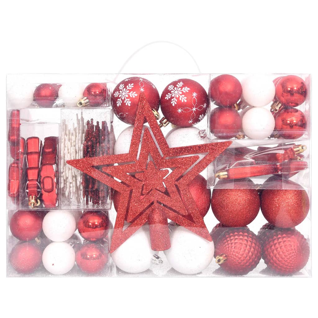 108-delige Kerstballenset rood en wit is nu te koop bij PeponiXL, paradijselijk wonen!