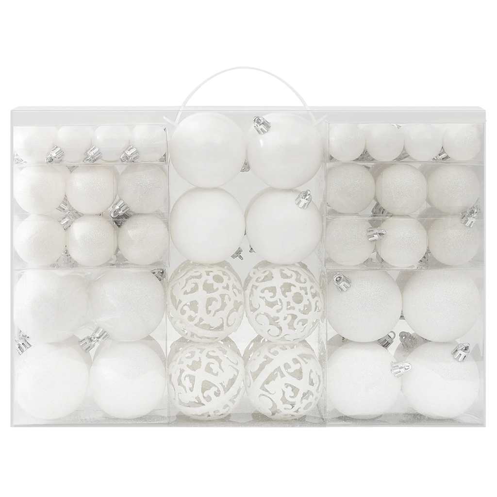 100-delige Kerstballenset wit is nu te koop bij PeponiXL, paradijselijk wonen!