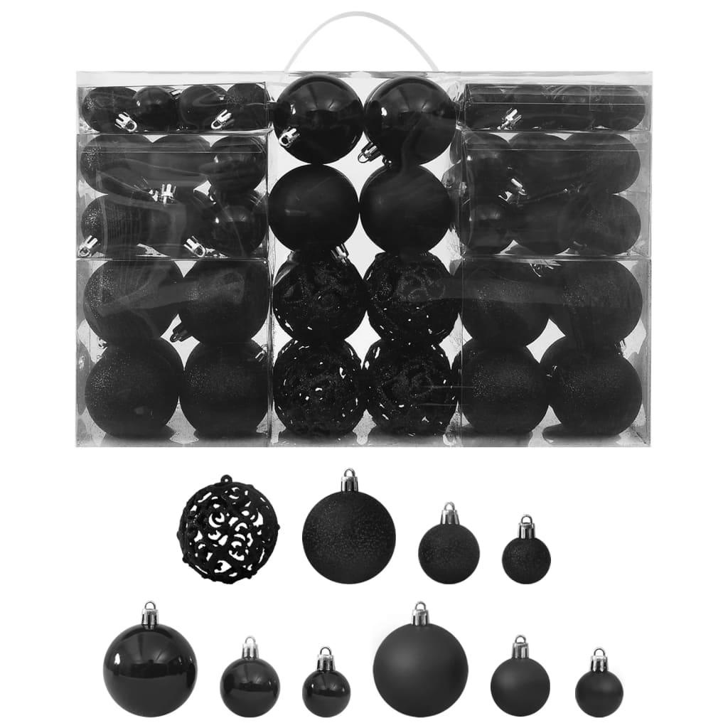 100-delige Kerstballenset zwart is nu te koop bij PeponiXL, paradijselijk wonen!