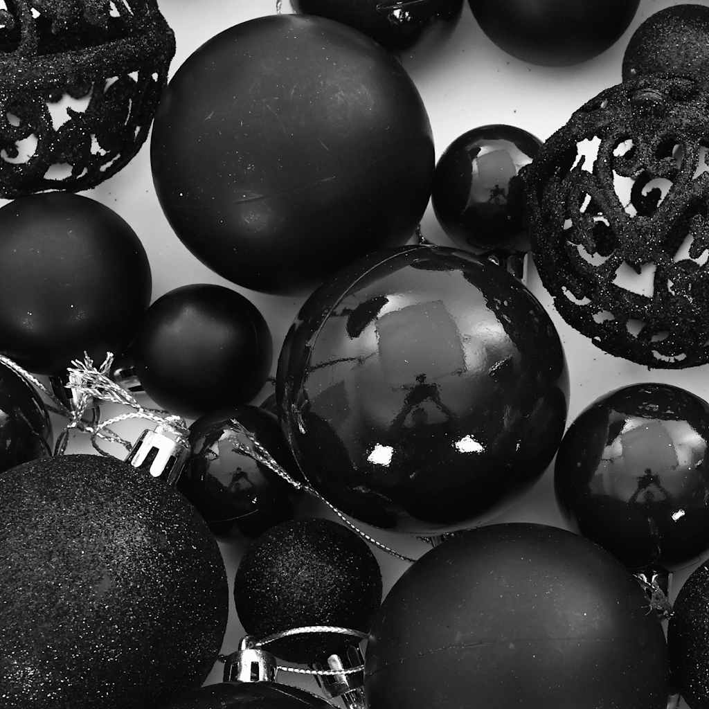100-delige Kerstballenset zwart is nu te koop bij PeponiXL, paradijselijk wonen!