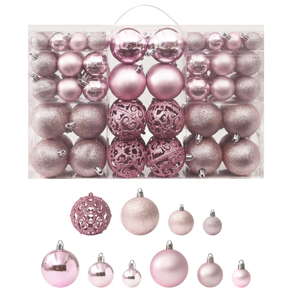 100-delige Kerstballenset roze is nu te koop bij PeponiXL, paradijselijk wonen!