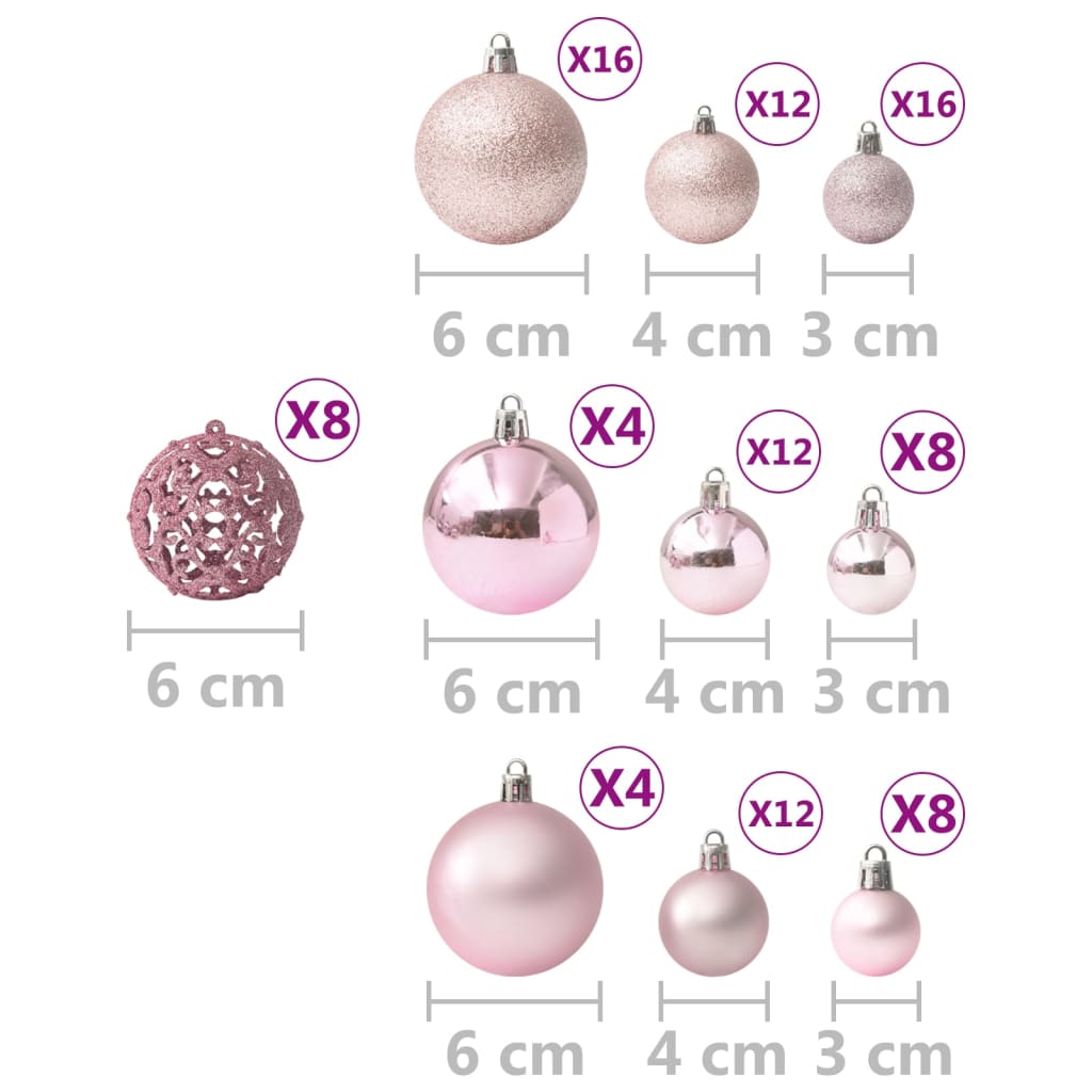 100-delige Kerstballenset roze is nu te koop bij PeponiXL, paradijselijk wonen!