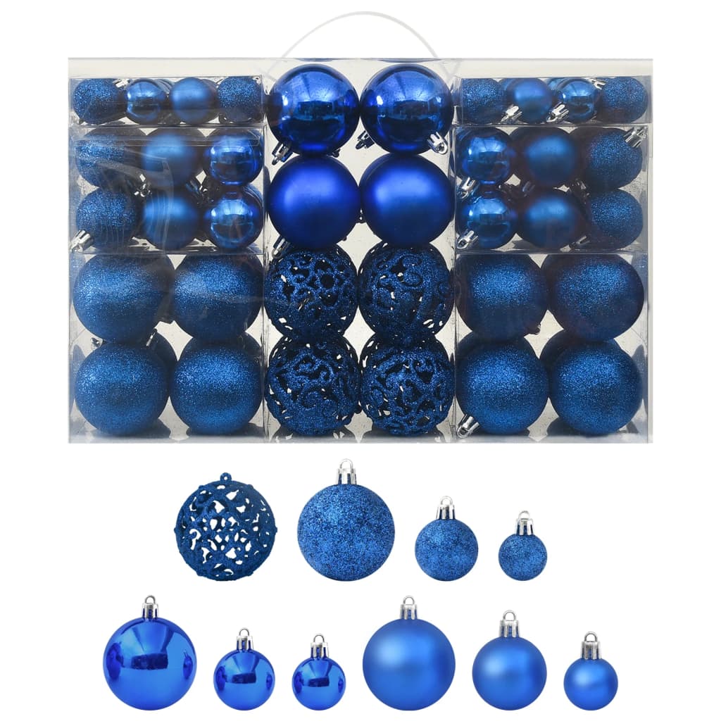100-delige Kerstballenset blauw is nu te koop bij PeponiXL, paradijselijk wonen!