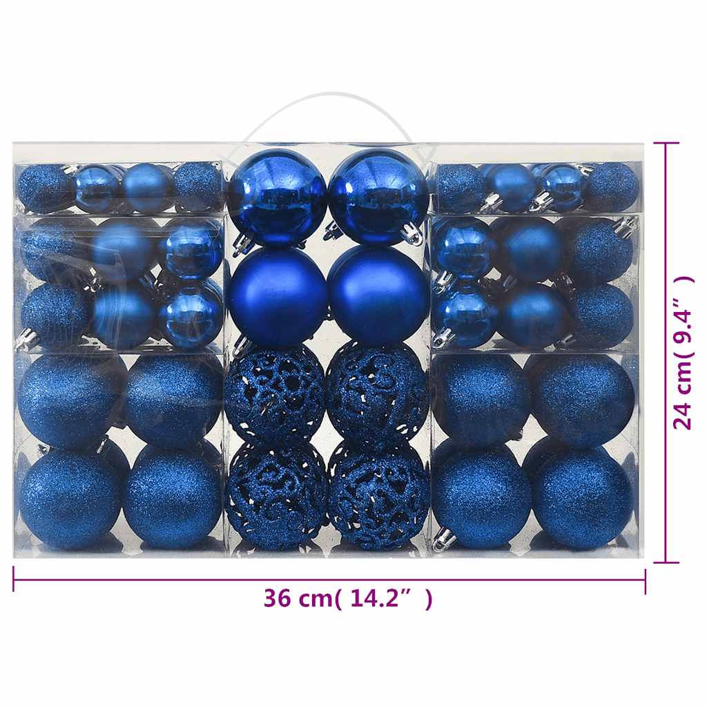 100-delige Kerstballenset blauw is nu te koop bij PeponiXL, paradijselijk wonen!