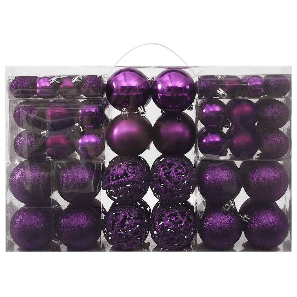 100-delige Kerstballenset paars is nu te koop bij PeponiXL, paradijselijk wonen!