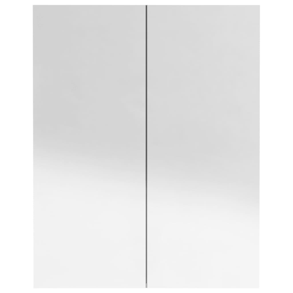 Badkamerkast met spiegel 60x15x75 cm MDF glanzend grijs is nu te koop bij PeponiXL, paradijselijk wonen!
