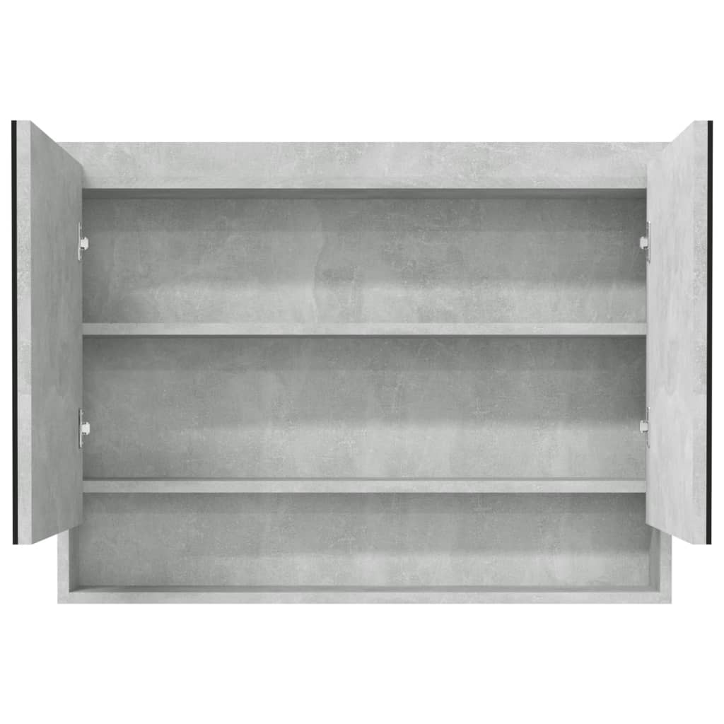 Badkamerkast met spiegel 80x15x60 cm MDF betongrijs is nu te koop bij PeponiXL, paradijselijk wonen!