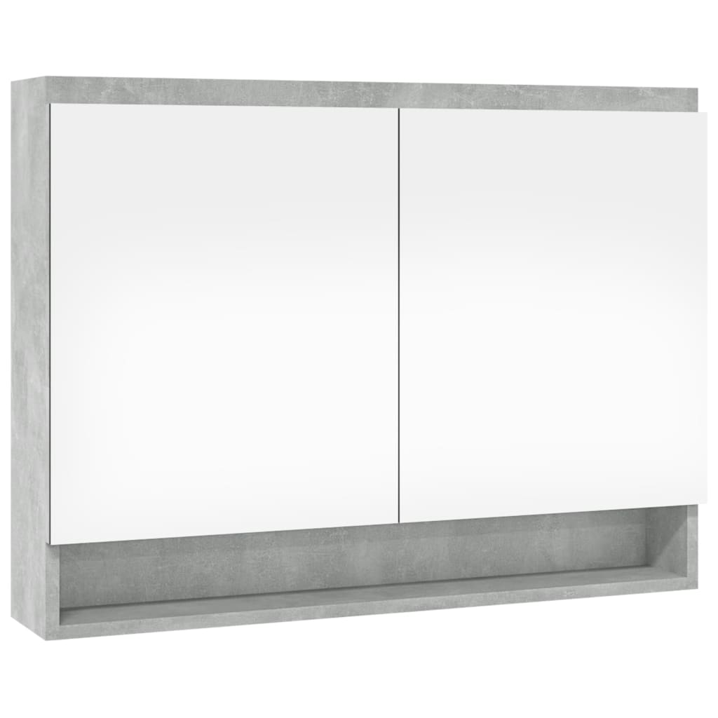 Badkamerkast met spiegel 80x15x60 cm MDF betongrijs is nu te koop bij PeponiXL, paradijselijk wonen!
