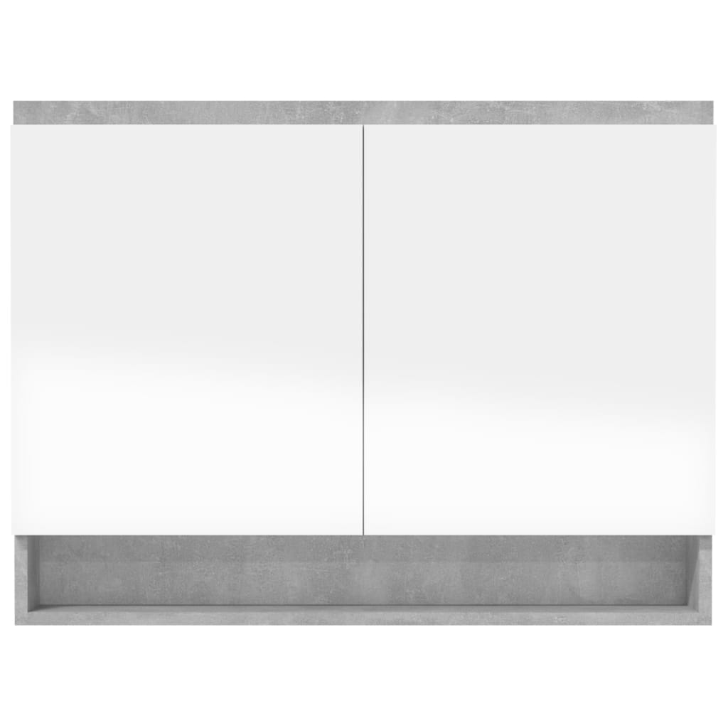 Badkamerkast met spiegel 80x15x60 cm MDF betongrijs is nu te koop bij PeponiXL, paradijselijk wonen!