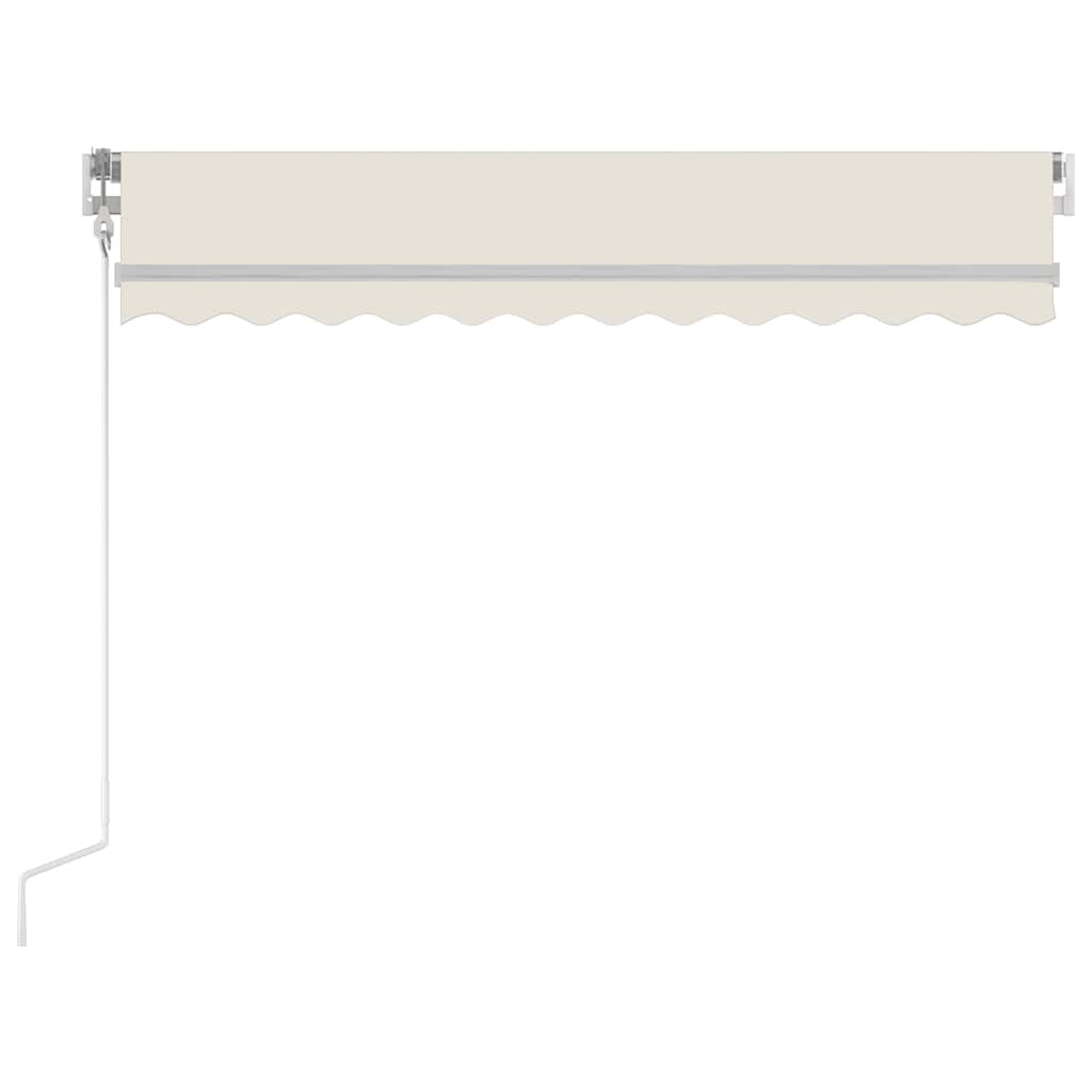 Luifel automatisch met LED en windsensor 300x250 cm crèmekleur is nu te koop bij PeponiXL, paradijselijk wonen!