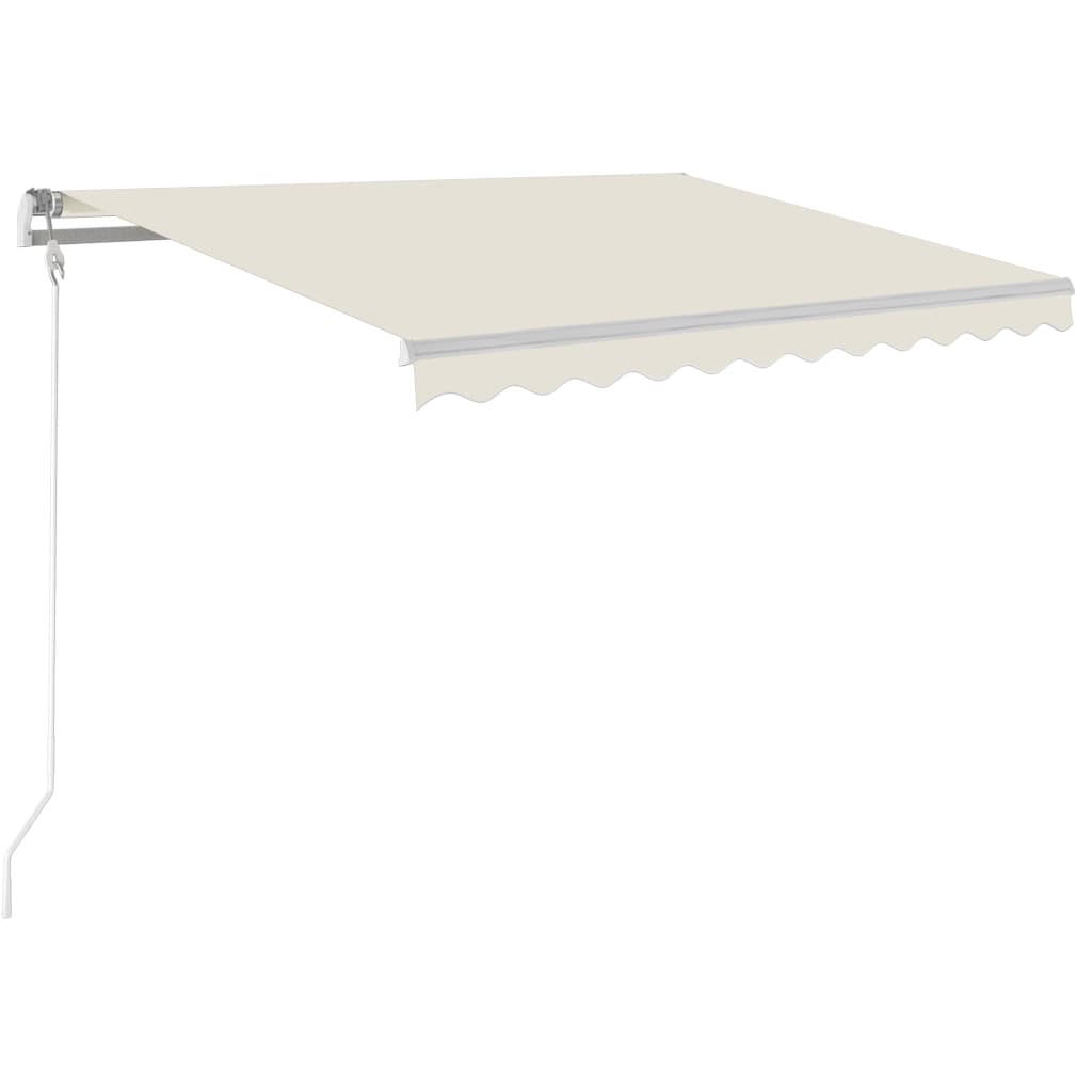 Luifel automatisch met LED en windsensor 350x250 cm crèmekleur is nu te koop bij PeponiXL, paradijselijk wonen!