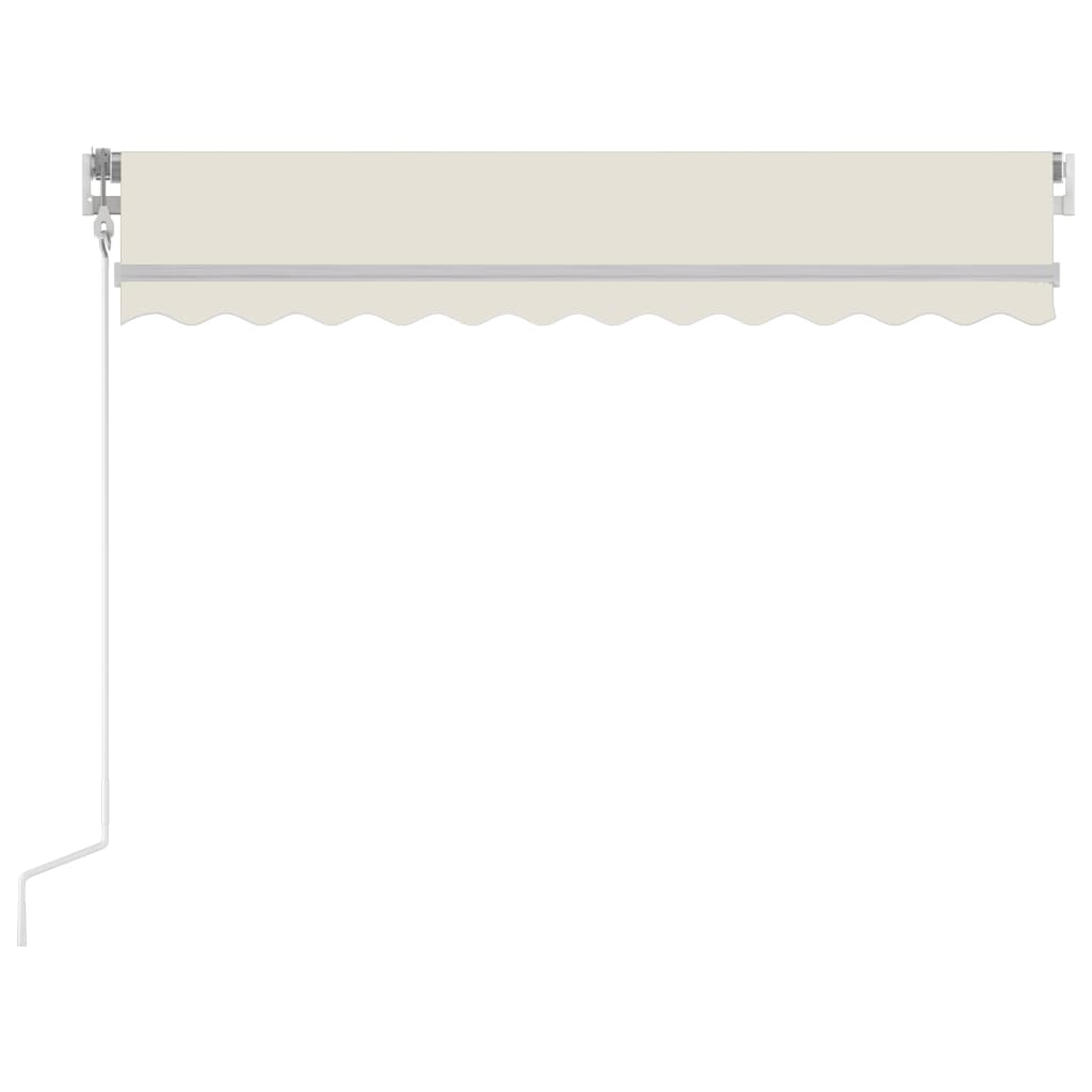 Luifel automatisch met LED en windsensor 350x250 cm crèmekleur is nu te koop bij PeponiXL, paradijselijk wonen!