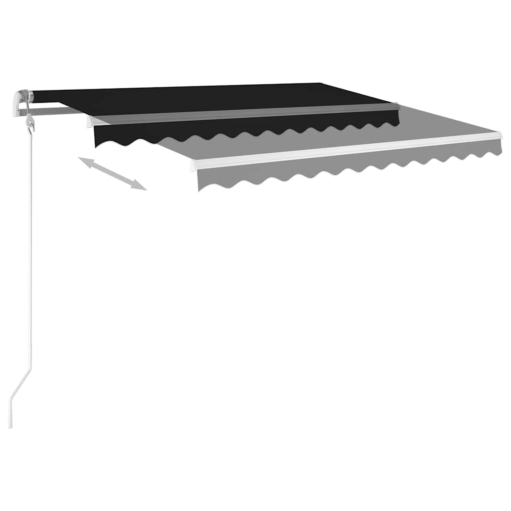 Luifel automatisch met LED en windsensor 350x250 cm antraciet is nu te koop bij PeponiXL, paradijselijk wonen!