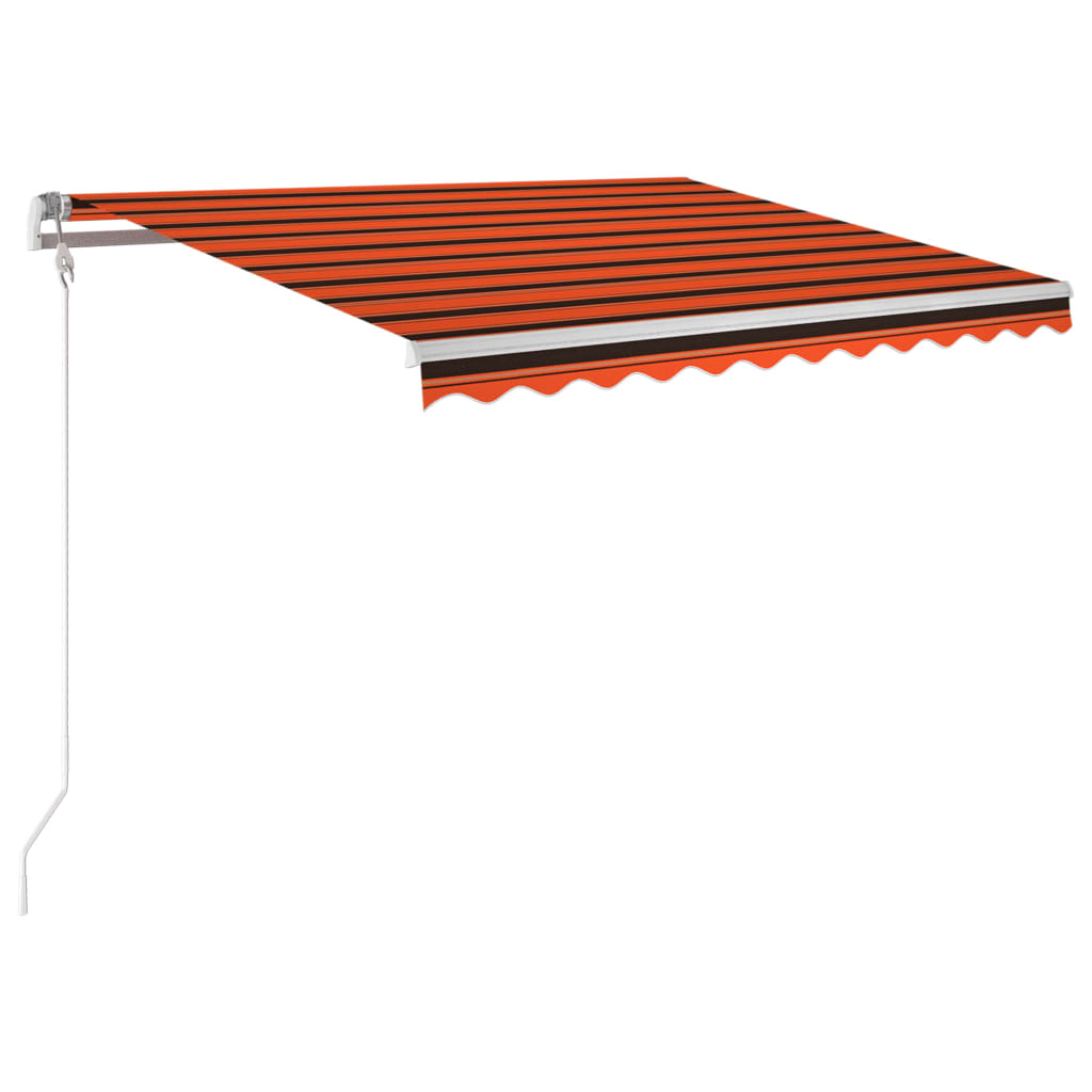 Luifel automatisch met LED windsensor 350x250 cm oranje bruin is nu te koop bij PeponiXL, paradijselijk wonen!