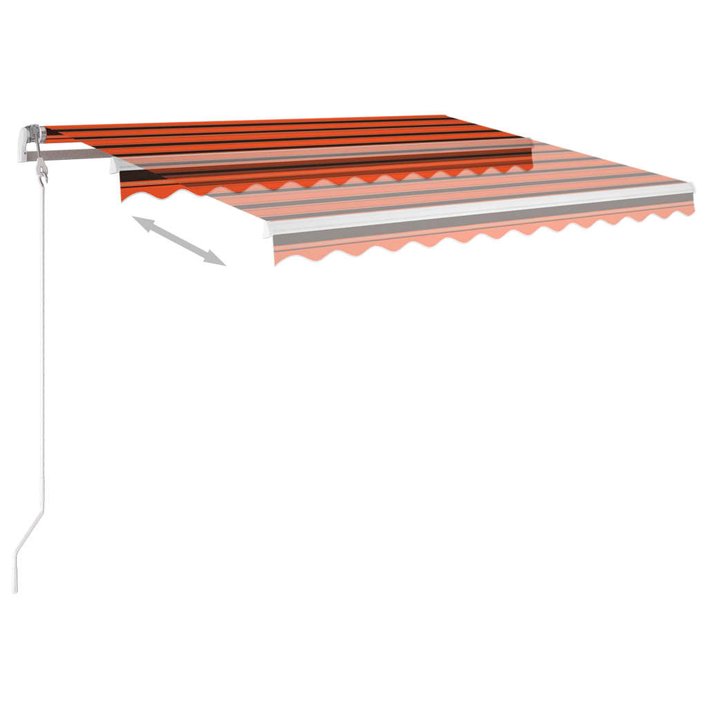 Luifel automatisch met LED windsensor 350x250 cm oranje bruin is nu te koop bij PeponiXL, paradijselijk wonen!