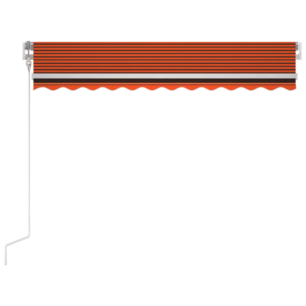 Luifel automatisch met LED windsensor 350x250 cm oranje bruin is nu te koop bij PeponiXL, paradijselijk wonen!