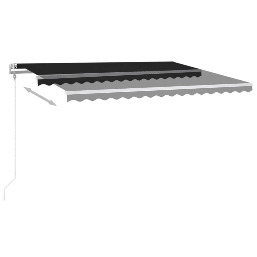 Luifel automatisch met LED en windsensor 400x300 cm antraciet is nu te koop bij PeponiXL, paradijselijk wonen!