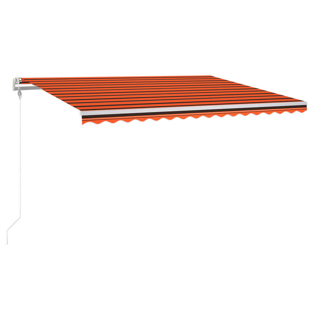 Luifel automatisch met LED windsensor 400x300 cm oranje bruin is nu te koop bij PeponiXL, paradijselijk wonen!