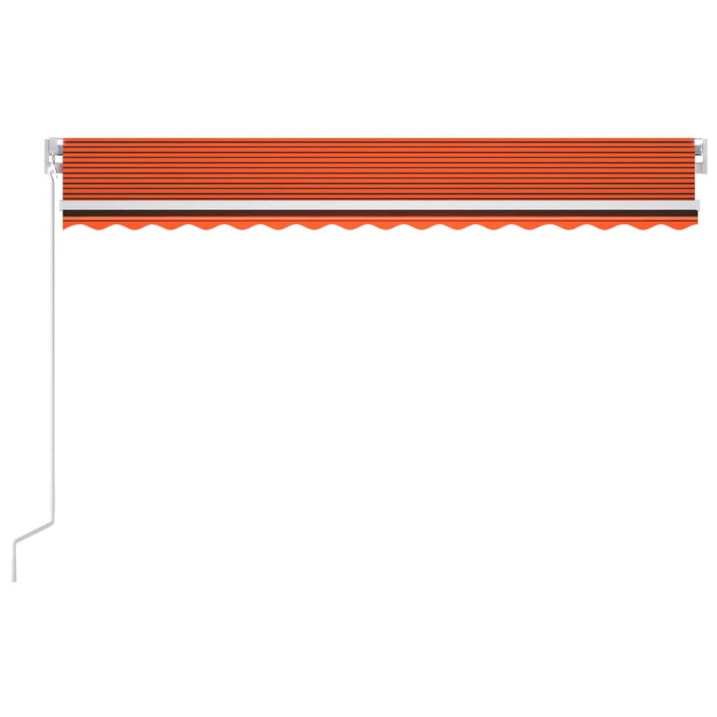 Luifel automatisch met LED windsensor 400x300 cm oranje bruin is nu te koop bij PeponiXL, paradijselijk wonen!