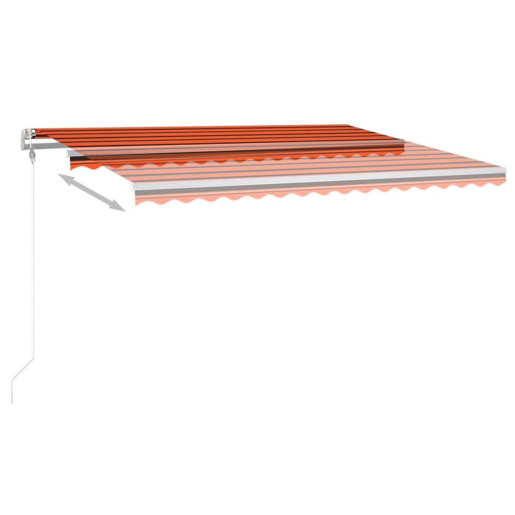 Luifel automatisch met LED windsensor 400x300 cm oranje bruin is nu te koop bij PeponiXL, paradijselijk wonen!