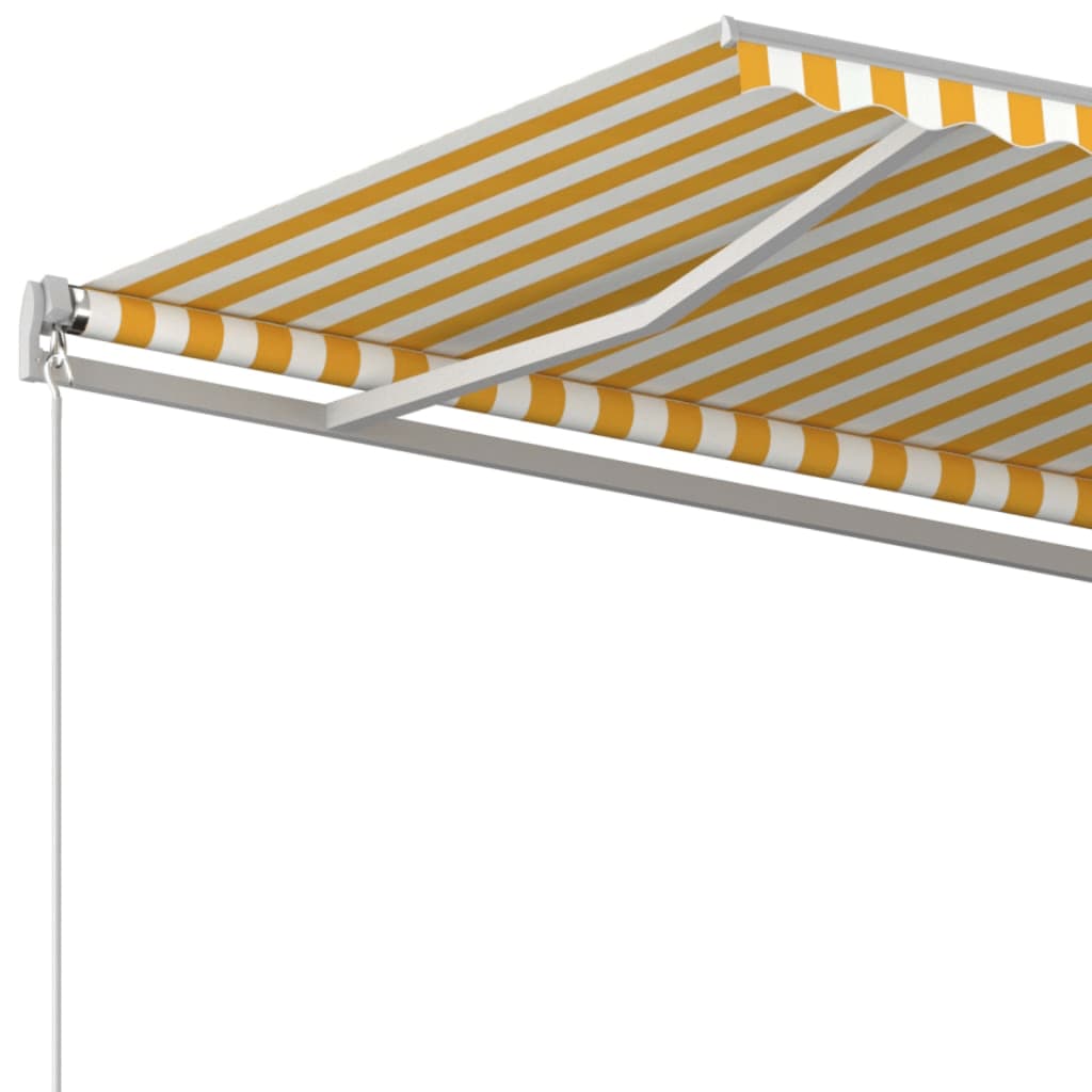 Luifel handmatig uittrekbaar 500x300 cm geel en wit is nu te koop bij PeponiXL, paradijselijk wonen!