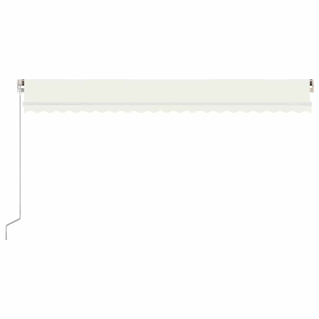 Luifel handmatig uittrekbaar met LED 500x300 cm crèmekleurig is nu te koop bij PeponiXL, paradijselijk wonen!
