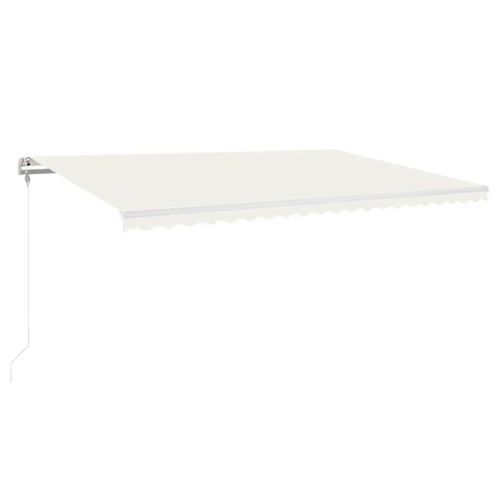 Luifel automatisch met LED en windsensor 500x300 cm crèmekleur is nu te koop bij PeponiXL, paradijselijk wonen!
