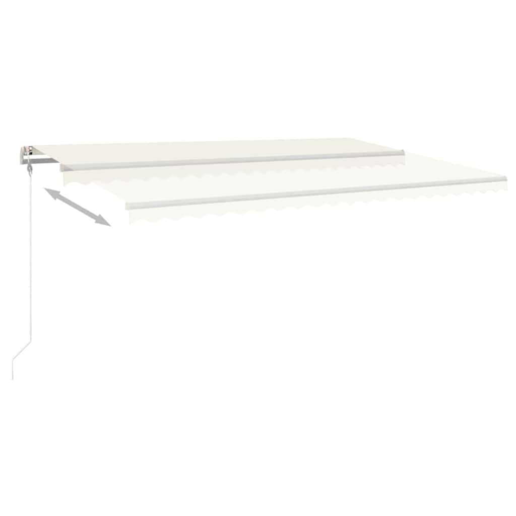 Luifel automatisch met LED en windsensor 500x300 cm crèmekleur is nu te koop bij PeponiXL, paradijselijk wonen!