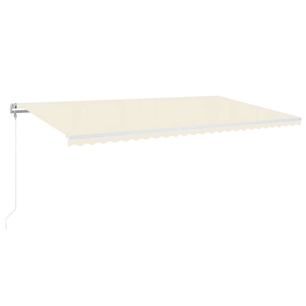 Luifel automatisch met LED en windsensor 600x300 cm crèmekleur is nu te koop bij PeponiXL, paradijselijk wonen!