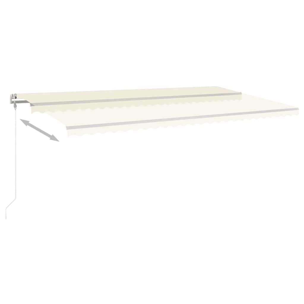 Luifel automatisch met LED en windsensor 600x300 cm crèmekleur is nu te koop bij PeponiXL, paradijselijk wonen!
