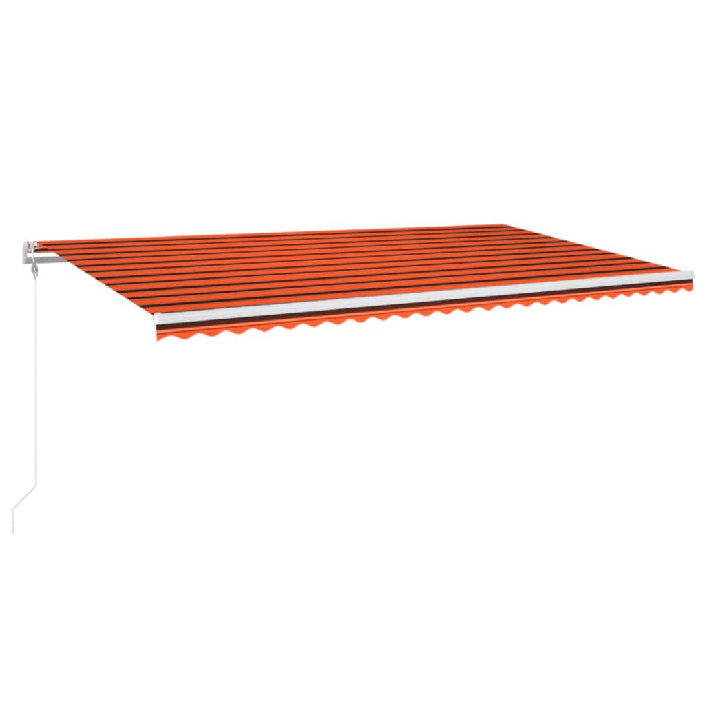 Luifel automatisch met LED windsensor 600x300 cm oranje bruin is nu te koop bij PeponiXL, paradijselijk wonen!