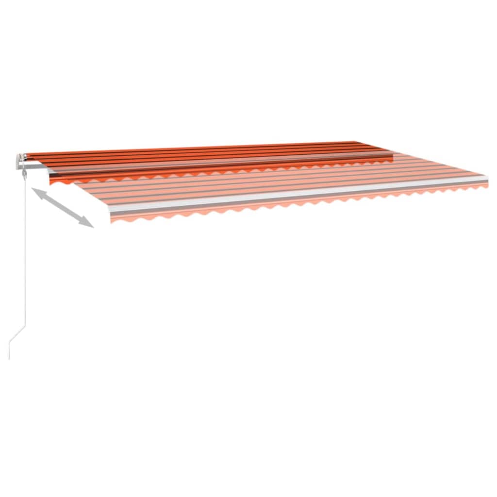 Luifel automatisch met LED windsensor 600x300 cm oranje bruin is nu te koop bij PeponiXL, paradijselijk wonen!