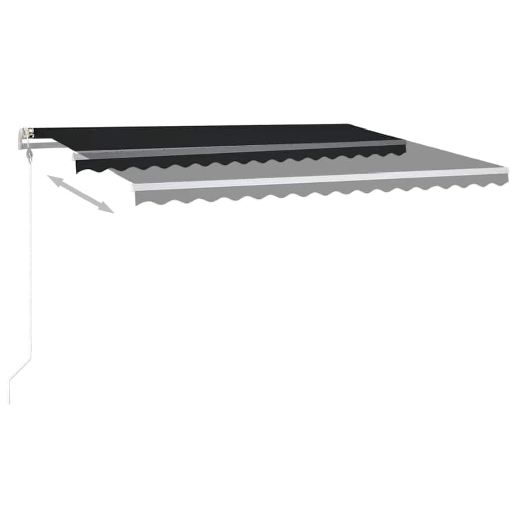 Luifel automatisch met LED en windsensor 400x350 cm antraciet is nu te koop bij PeponiXL, paradijselijk wonen!