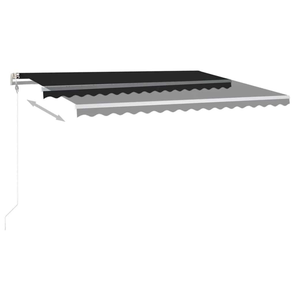 Luifel automatisch met LED en windsensor 450x350 cm antraciet is nu te koop bij PeponiXL, paradijselijk wonen!