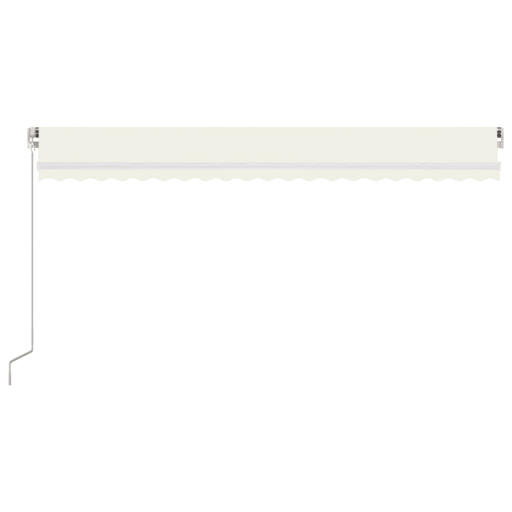 Luifel handmatig uittrekbaar met LED 500x350 cm crèmekleurig is nu te koop bij PeponiXL, paradijselijk wonen!